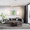 Gold Modern Led Ring Pinging Lamp Dinning Room